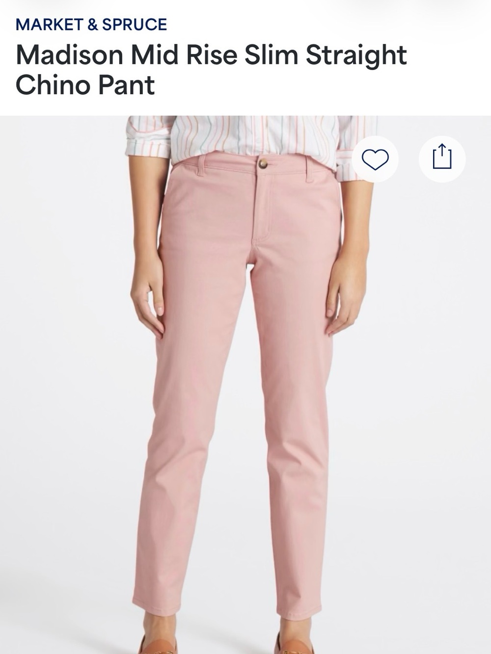 Market & Spruce Men's Dusty Pink Chino Pants